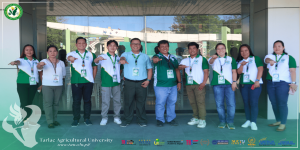 𝐂𝐀𝐏𝐓𝐔𝐑𝐄𝐃 𝐈𝐍 𝐋𝐄𝐍𝐒 | Following the holiday break, the Tarlac Agricultural University (TAU) community gathers in various areas of the University for a simultaneous flag-raising ceremony, 21 April.