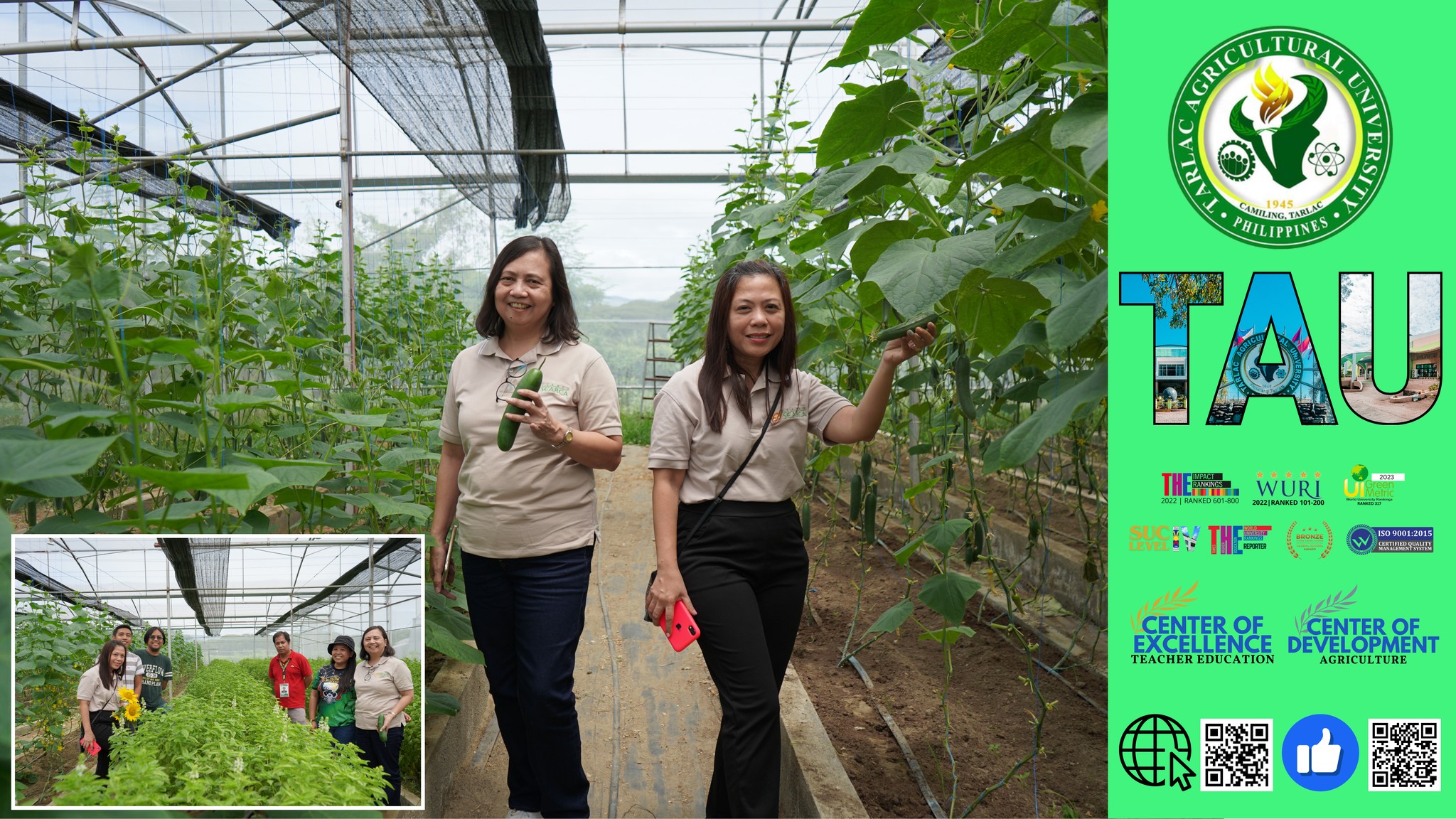 𝐂𝐀𝐏𝐓𝐔𝐑𝐄𝐃 𝐈𝐍 𝐋𝐄𝐍𝐒 | A team from Southeast Asian Regional Center for Graduate Study and Research in Agriculture (SEARCA) conducts an impact monitoring at Tarlac Agricultural University (TAU), visiting two of its flagship projects namely, SMART Agriculture Center and eBamboo facility, to gather data for documentation and promotion