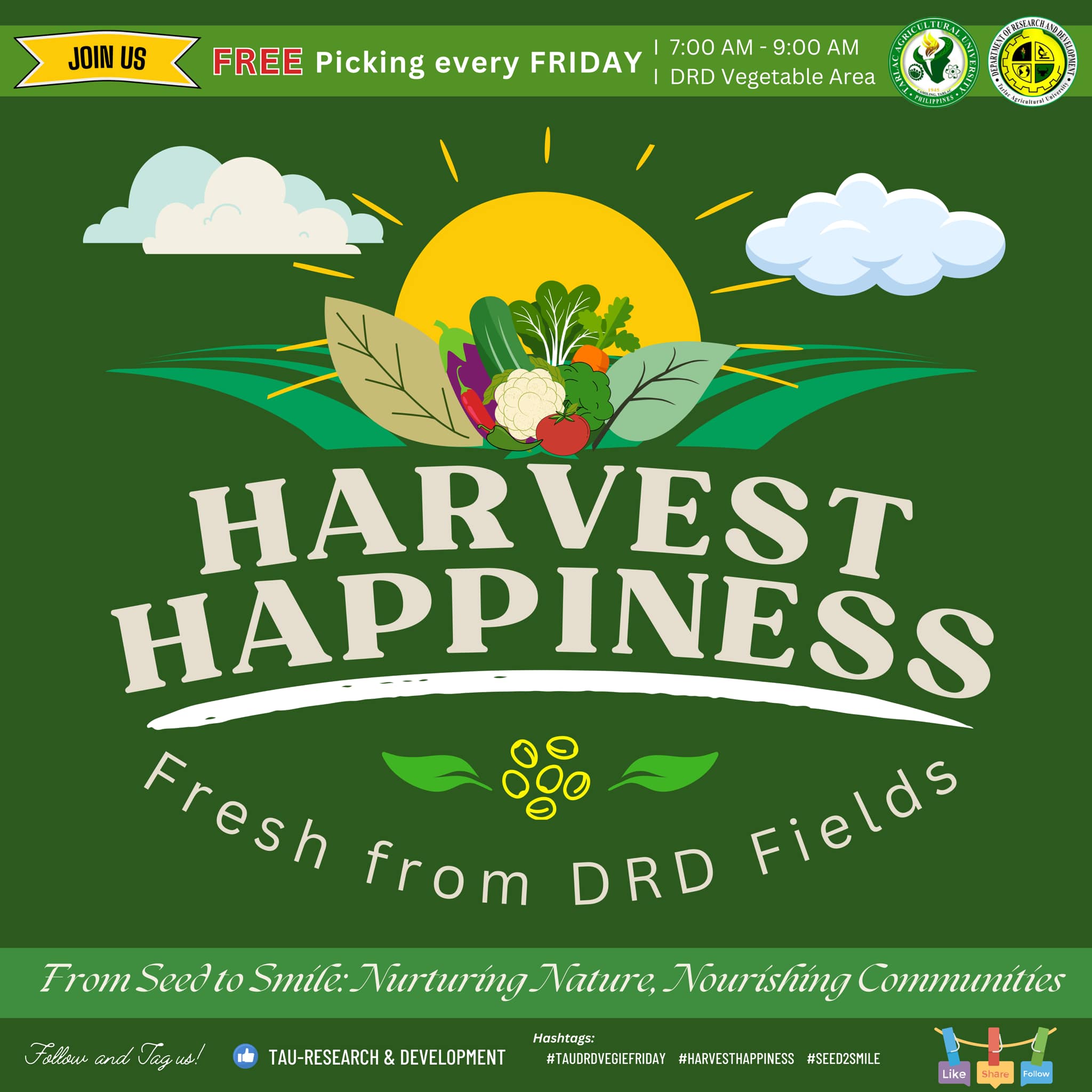 𝐔𝐍𝐈𝐕𝐄𝐑𝐒𝐈𝐓𝐘 𝐁𝐔𝐋𝐋𝐄𝐓𝐈𝐍 | | Tarlac Agricultural University harvest Happiness