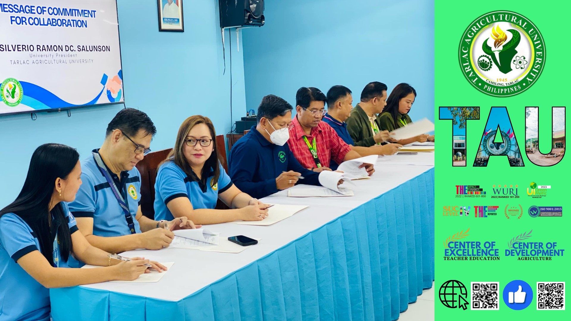 𝐂𝐀𝐏𝐓𝐔𝐑𝐄𝐃 𝐈𝐍 𝐋𝐄𝐍𝐒 | The Tarlac Agricultural University (TAU) seals partnership with the Municipality of Gerona, at the Municipal AVR, Gerona Tarlac, 3 Gerona