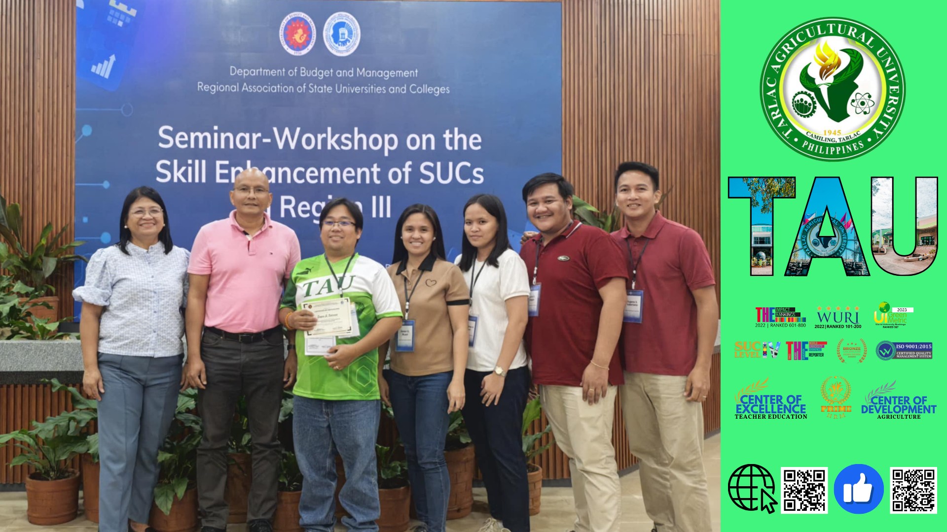 𝐂𝐀𝐏𝐓𝐔𝐑𝐄𝐃 𝐈𝐍 𝐋𝐄𝐍𝐒 | The Department of Budget and Management (DBM) in collaboration with the DBM - Regional Association of State Colleges and Universities (SUCs) conducts a two-day activity on the Skill Enhancement of State University Colleges (SUCs) in Region 3 at the Central Luzon State University (CLSU) - R&E Amphitheater from 2-3 December.