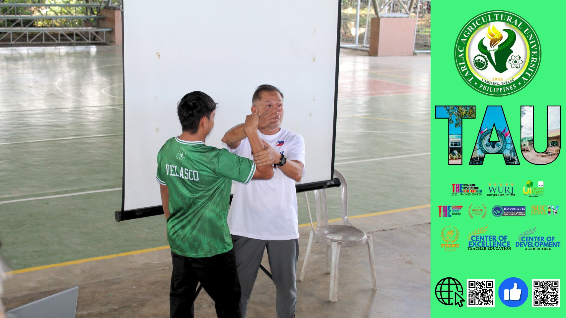 𝐂𝐀𝐏𝐓𝐔𝐑𝐄𝐃 𝐈𝐍 𝐋𝐄𝐍𝐒 | Continuing the 18-day campaign to end Violence Against Women (VAW), the Tarlac Agricultural University (TAU) through the Gender and Development Office (GAD) conducts the seminar on “Men’s Health: Risk Factors, Resilience, and Self-Defense: Unleashing Your Inner Strength” at the TAU Covered Court on 13 December