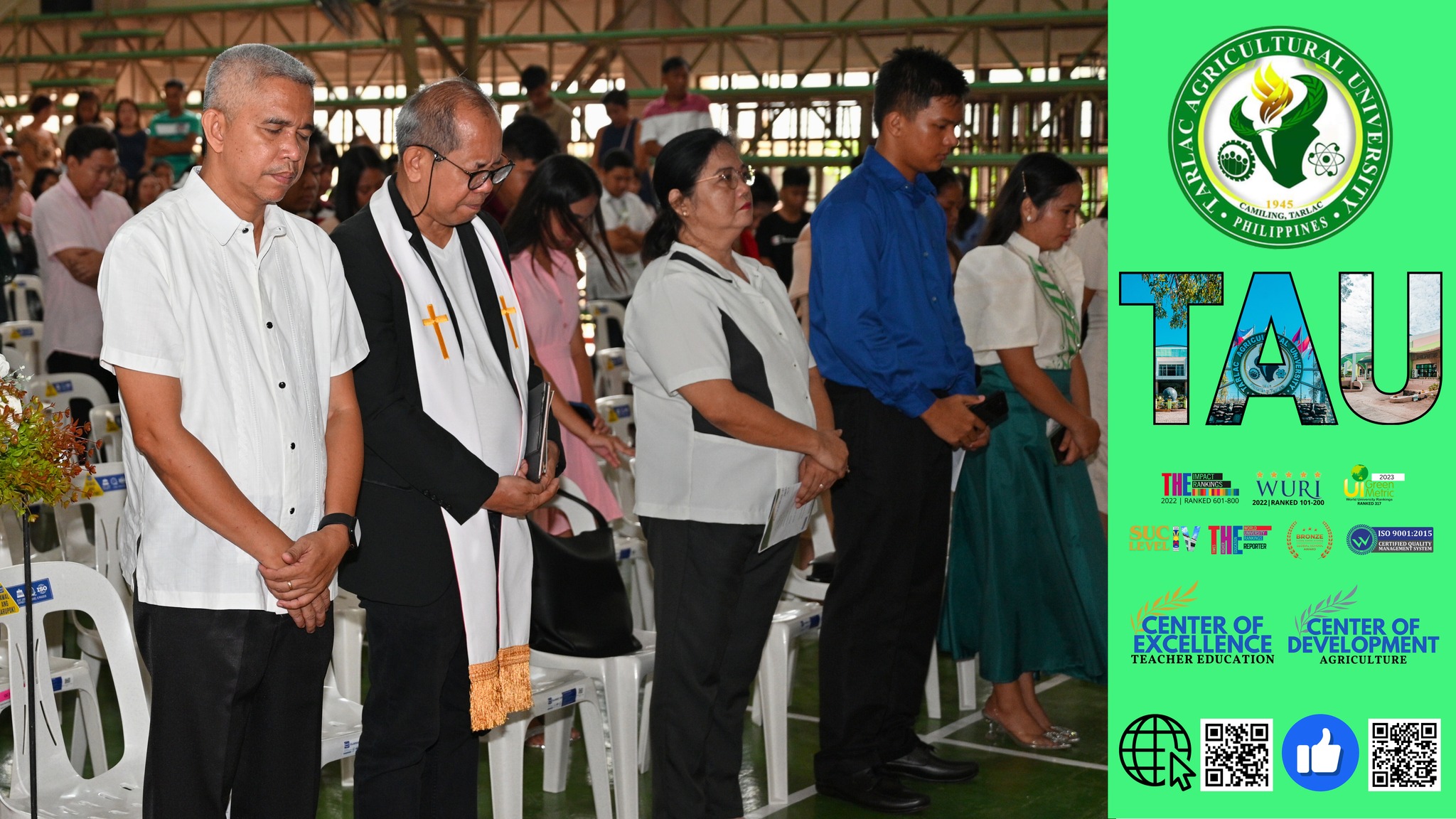 𝐂𝐀𝐏𝐓𝐔𝐑𝐄𝐃 𝐈𝐍 𝐋𝐄𝐍𝐒 | Recipients of Academic and Proficiency Awards from the six colleges of Tarlac Agricultural University (TAU) assemble at the Gilberto O. Teodoro Multipurpose Hall