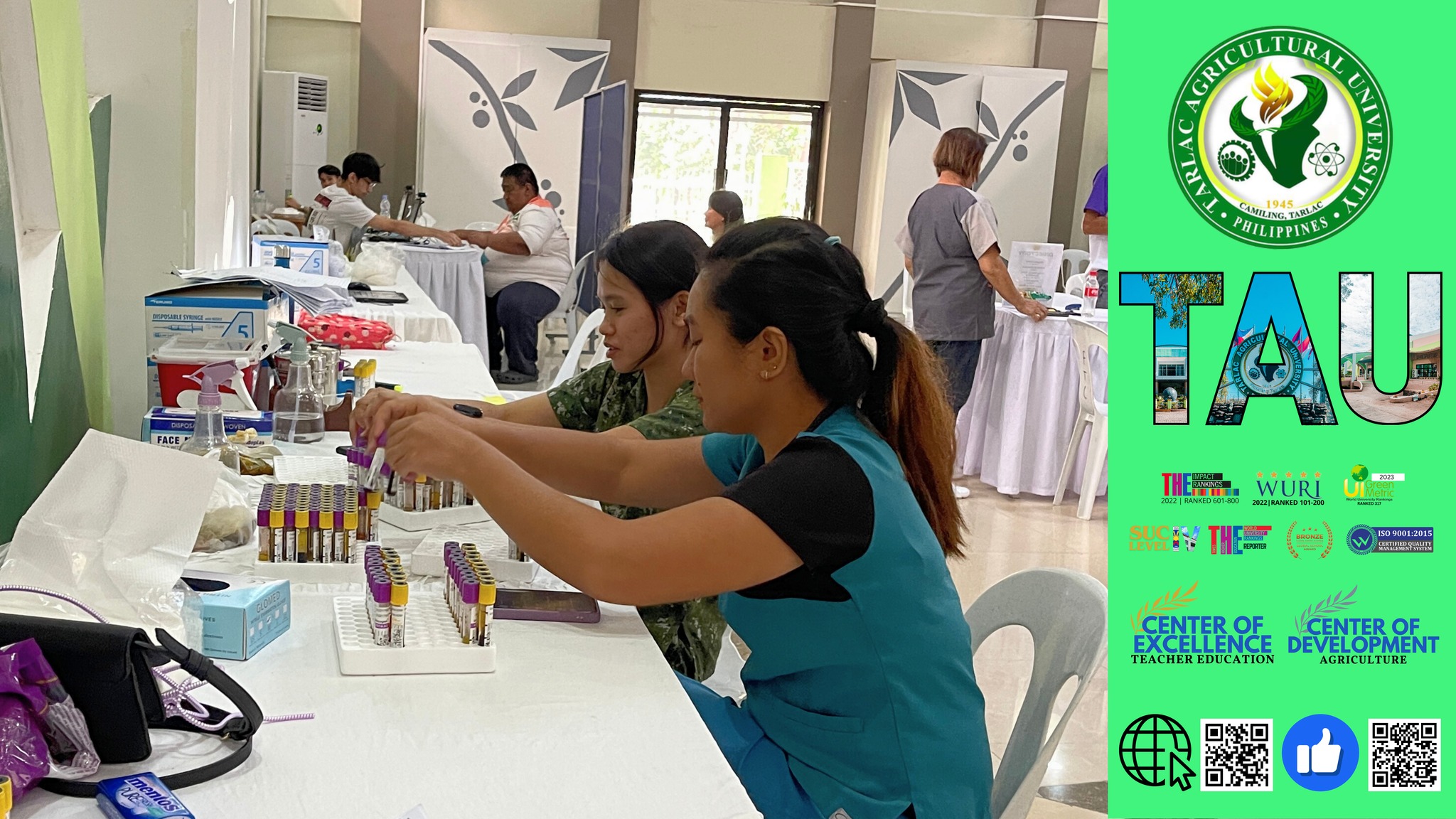 𝐂𝐀𝐏𝐓𝐔𝐑𝐄𝐃 𝐈𝐍 𝐋𝐄𝐍𝐒 | Committed to fostering a healthy workplace where all its employees maintain optimal health and well-being, the Tarlac Agricultural University (TAU), through its Medical and Dental Services Unit/Office