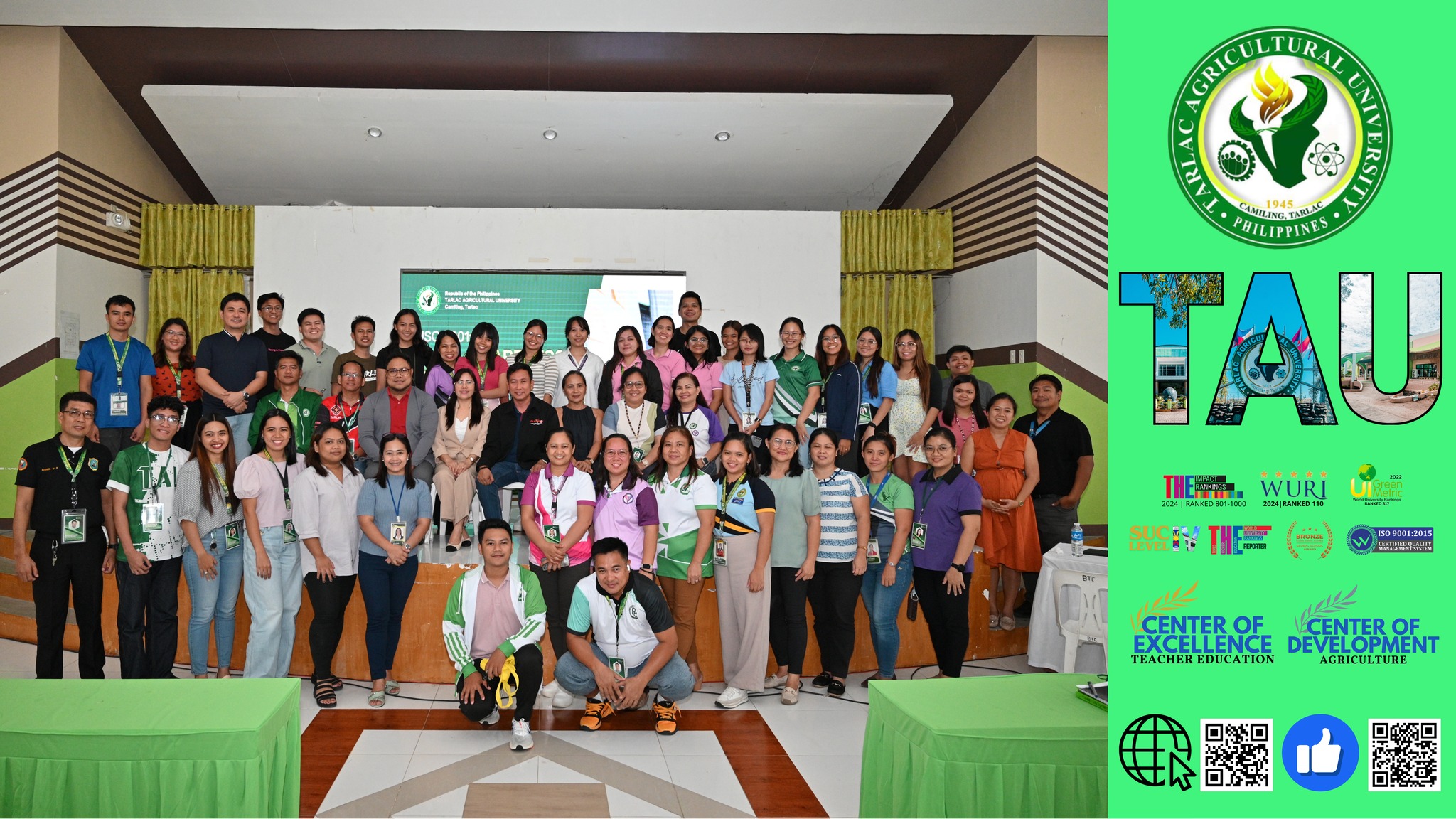 ππππππππππ | TAU-QA steers ISO 9001 awareness training anew; bolters preparedness for 2nd survey visit