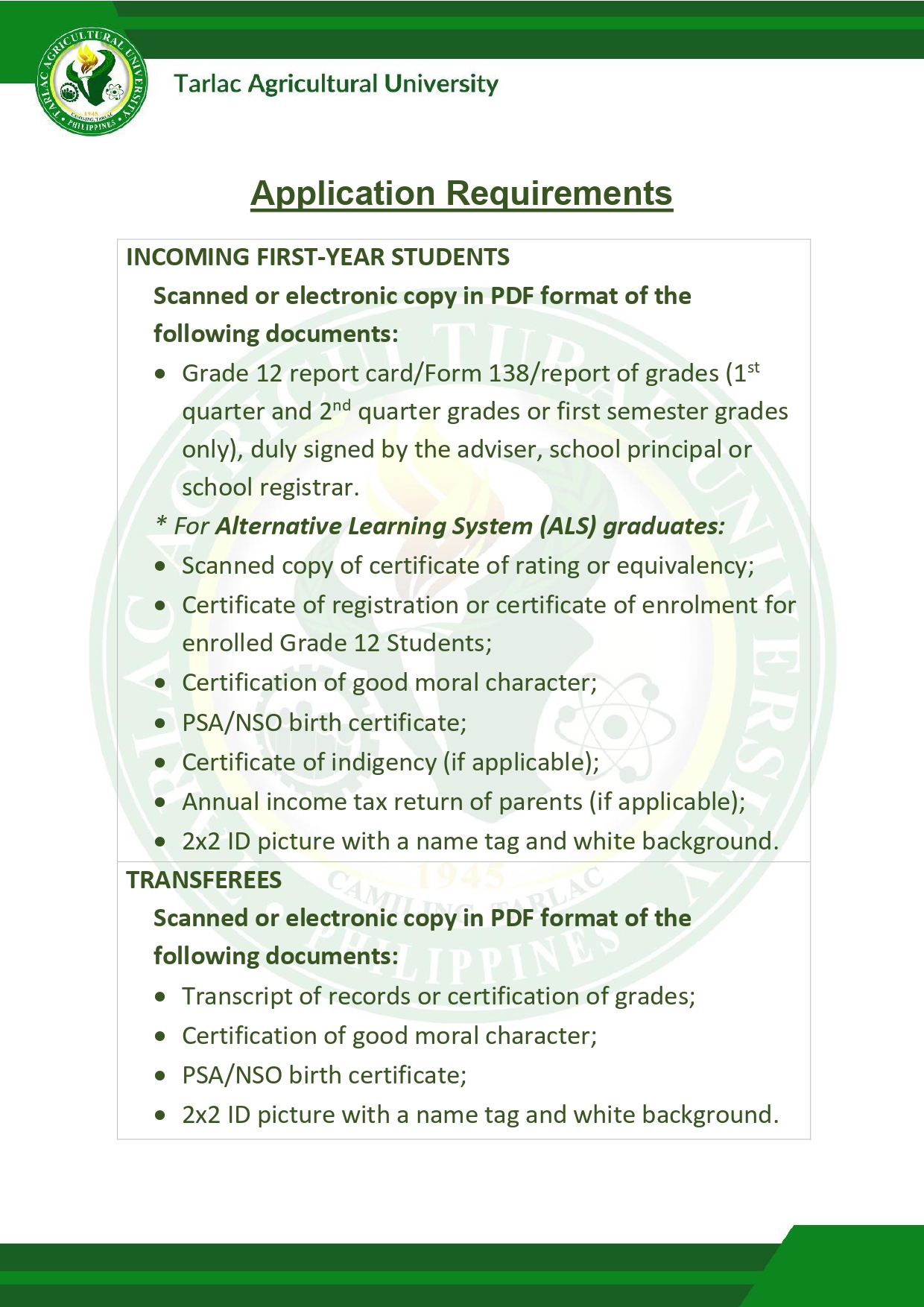 𝐔𝐍𝐈𝐕𝐄𝐑𝐒𝐈𝐓𝐘 𝐁𝐔𝐋𝐋𝐄𝐓𝐈𝐍 | Admission and Registration Services Online Admission AY 2025-2026 3