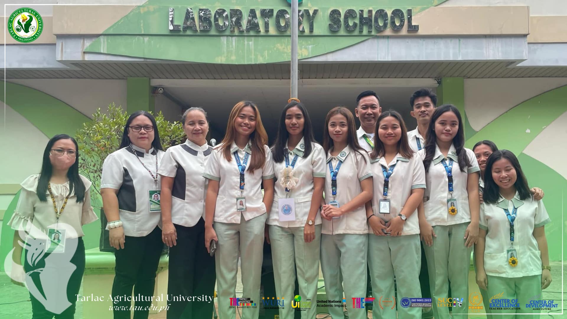 𝐂𝐀𝐏𝐓𝐔𝐑𝐄𝐃 𝐈𝐍 𝐋𝐄𝐍𝐒 | The Tarlac Agricultural University (TAU) gathers its staff, faculty members, and students for a simultaneous flag-raising ceremony for the second Monday of the month at the College of Arts and Sciences (CAS) grounds, Laboratory School field, College of Agriculture and Forestry (CAF) front pathway, and in front of the Learning Resource Center (LRC), 10 February