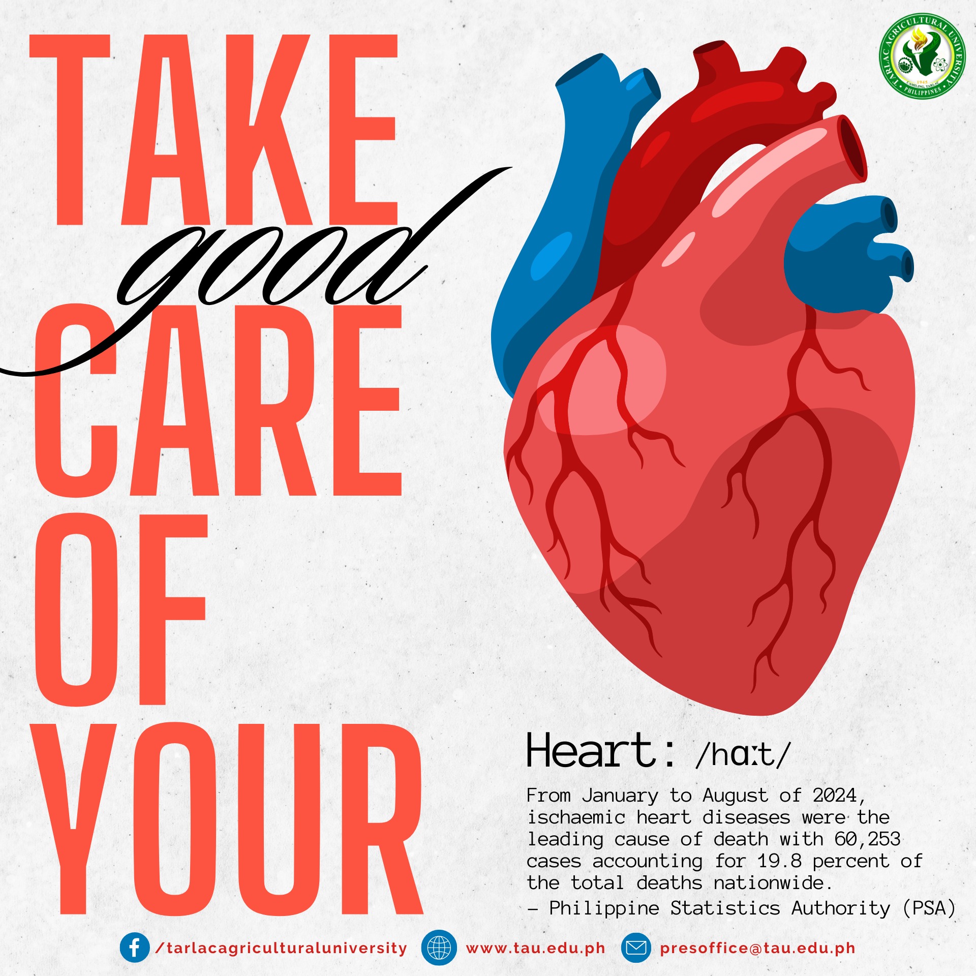 𝐔𝐍𝐈𝐕𝐄𝐑𝐒𝐈𝐓𝐘 𝐁𝐔𝐋𝐋𝐄𝐓𝐈𝐍 | Tarlac Agricultural University Take Good Care of your Heart