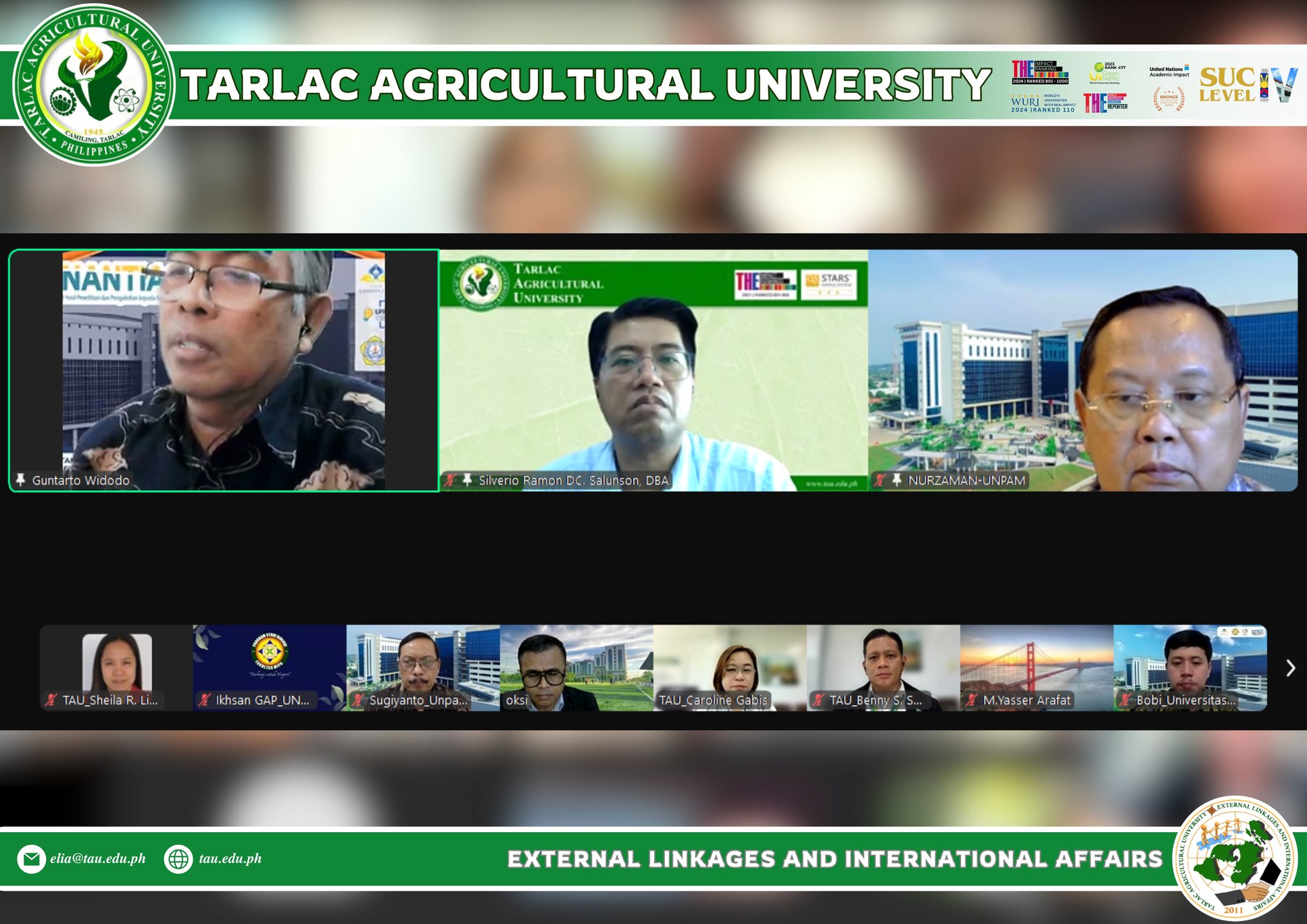 𝐒𝐏𝐎𝐓𝐋𝐈𝐆𝐇𝐓 | TAU seeks cooperation with Indonesian HEI on IZN, SDGs