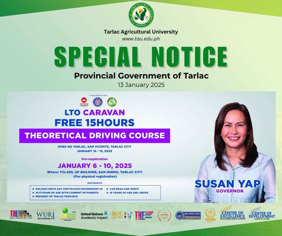 𝐔𝐍𝐈𝐕𝐄𝐑𝐒𝐈𝐓𝐘 𝐁𝐔𝐋𝐋𝐄𝐓𝐈𝐍 | Provincial Government of Tarlac Theoretical Driving Course